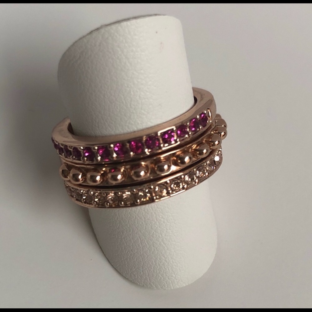 Jewelmint Rose Gold Stacking Rings Size 6